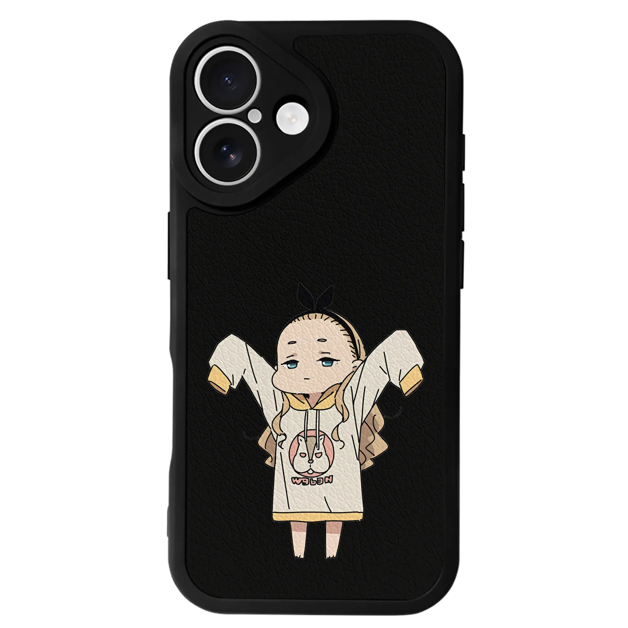 リコリス・リコイル グッズ,クルミ - IPhone 16シリーズ対応 ・ シリコンスマホケース ・ レザー調 ・ 高精度フィット ・ 耐衝撃 ・ ワイヤレス充電対応 ・ 精密カット